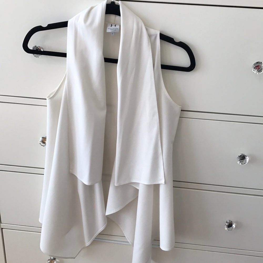 Halston Heritage drapery vest